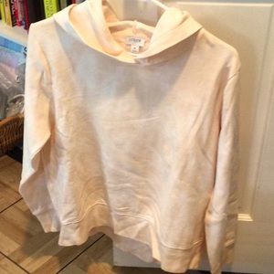 J crew tie dye peach hoodie top, size medium.